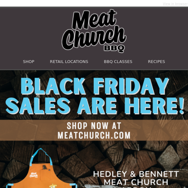 Shop Black Friday Sales and All New Meat Church Items 🔥