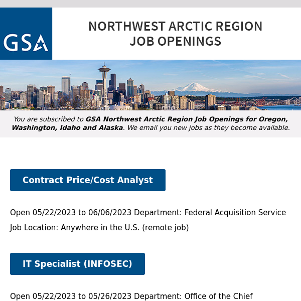 New/Current Job Opportunities in the GSA Northwest Arctic Region