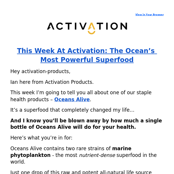 The Ocean’s Most Powerful Superfood…