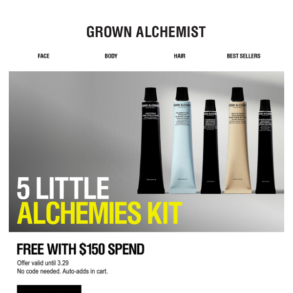 5 Little Alchemies Kit Free with Every Order $150+