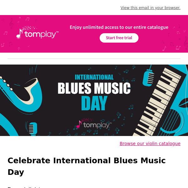 🎻 New sheet music: Celebrate International Blues Music Day