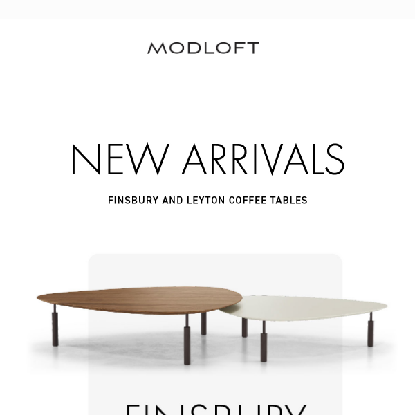 New Arrivals: Finsbury and Leyton Coffee tables