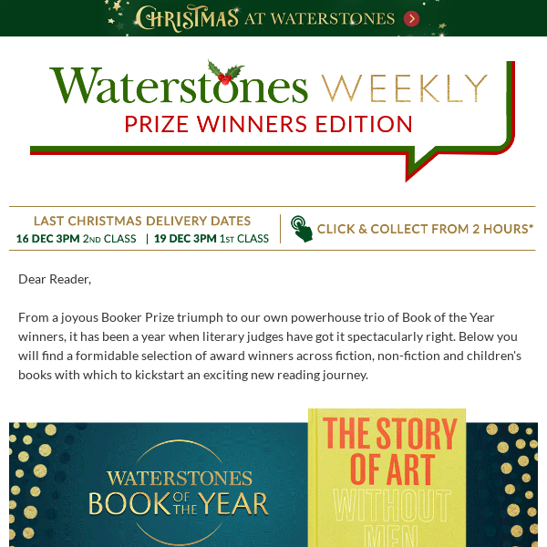 Your Waterstones Weekly: Prize Winners Edition