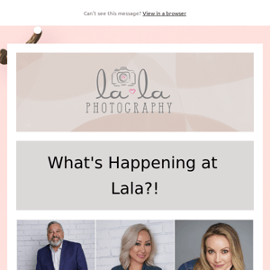 What's happening at Lala? Model call, mini session and more....