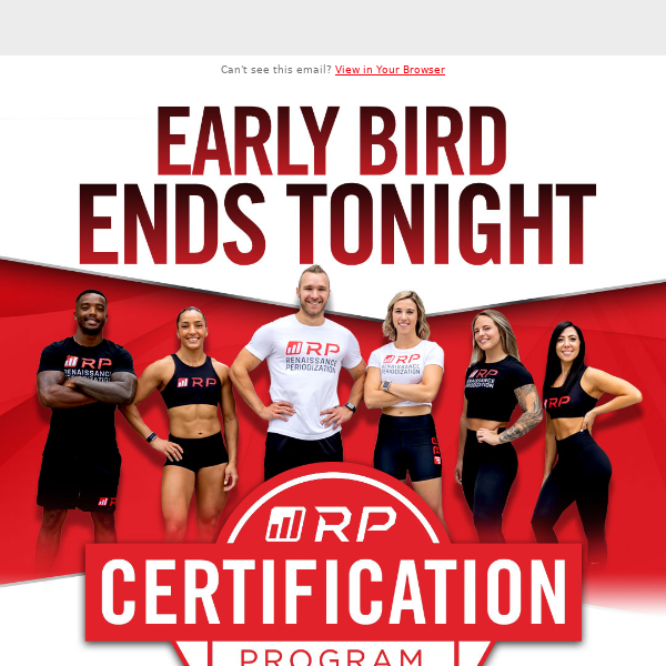 ⏰ Ends at midnight! Early bird pricing for RP Nutrition Certification