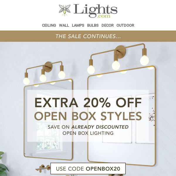 Extra 20% off Clearance Lighting ✨ | Lights.com