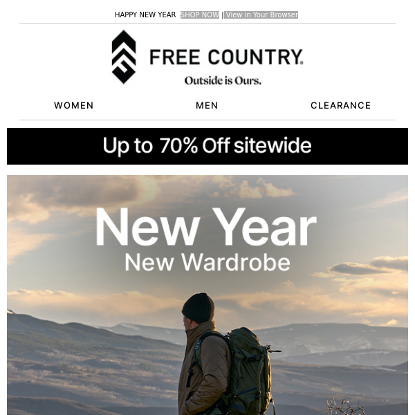 Happy New Year! Enjoy up to 70% OFF