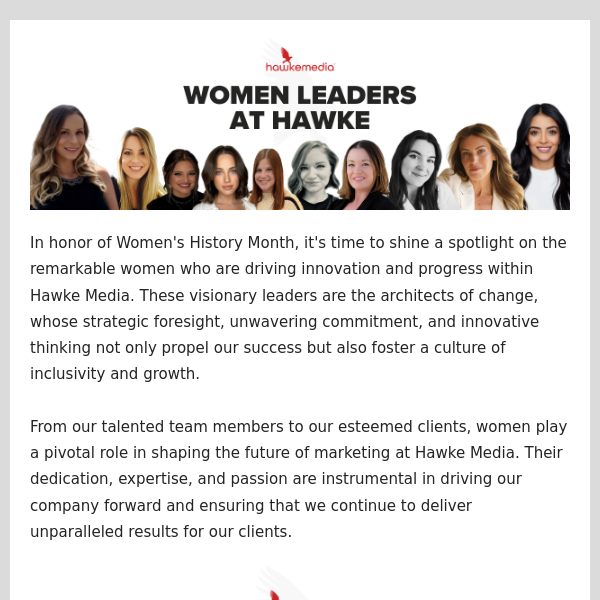 Celebrating Women's Leadership at Hawke Media 🌟