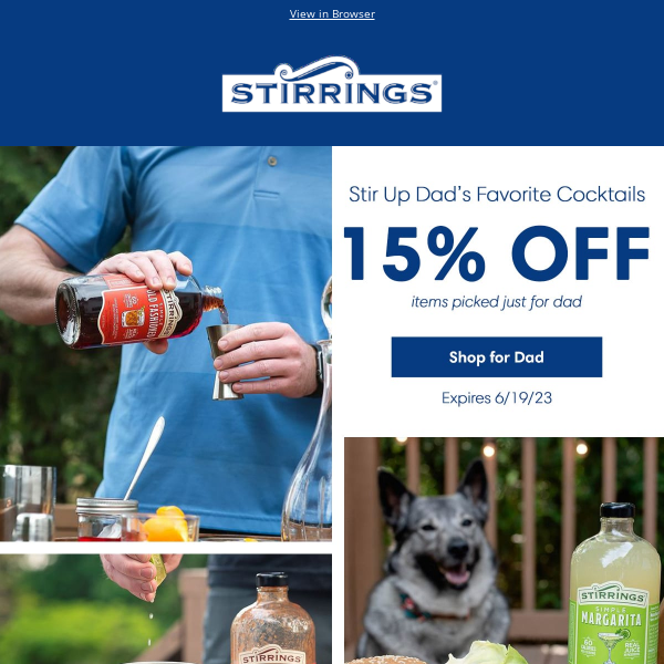 15% OFF Handpicked Father's Day Gifts