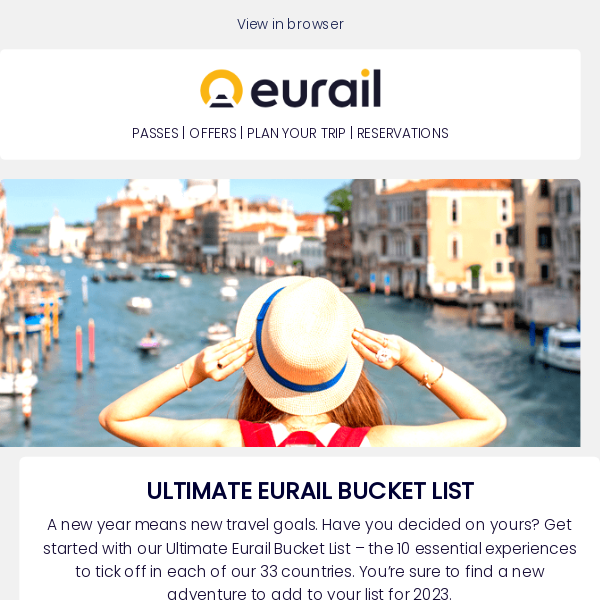 What’s on your Eurail Bucket List? 🚂