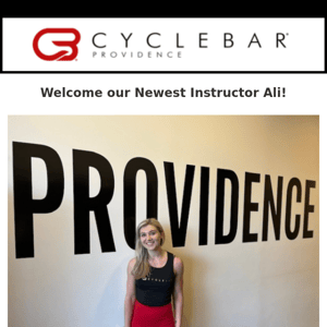 Welcome our Newest Instructor Ali!