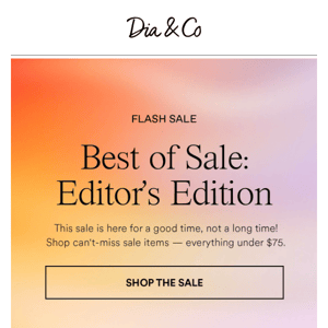 This Week's Flash Sale ⚡️ Everything Under $75
