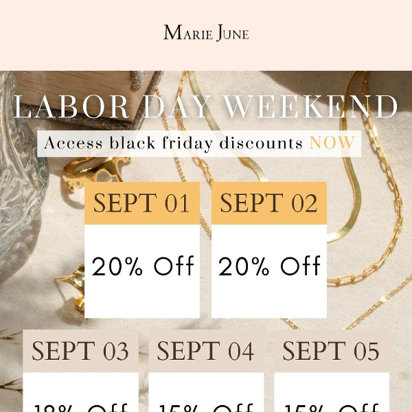 Labor Day Sale is on! Access Black Friday Discounts NOW