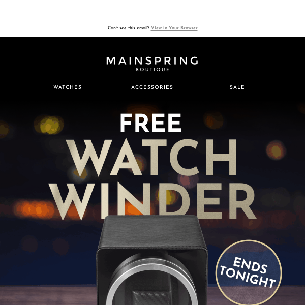 Want a free watch winder? Ends today!