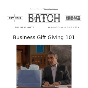 Business Gift Giving 101