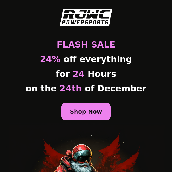 24% Sale - 24th December - 24 Hours!