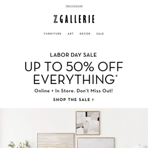 Labor Day Sale | Up To 50% OFF Your Favs