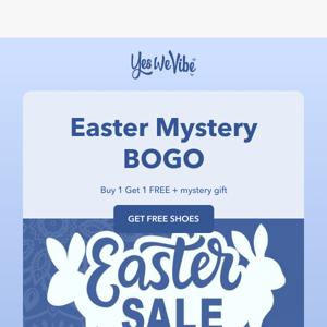 Get EGGCITED! The Mystery BOGO is here 🐰
