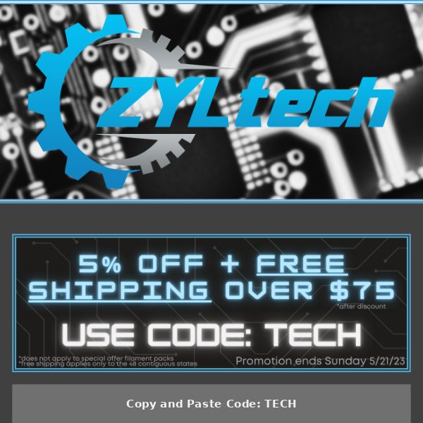 Check out our NEW Filament and save with ZYLtech!