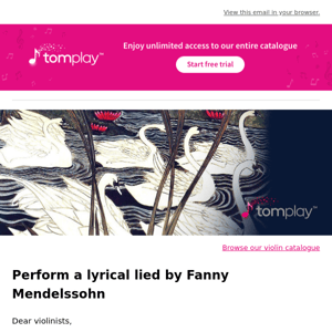 🎻 New sheet music: Play a lied by Fanny Mendelssohn