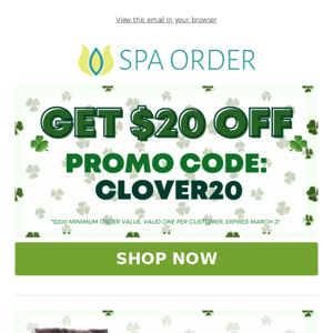 Who needs Luck when you can get $20 OFF with code CLOVER20 ? 🍀