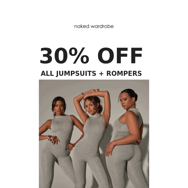 EXCLUSIVE OFFER: 30% OFF Jumpsuits + Rompers