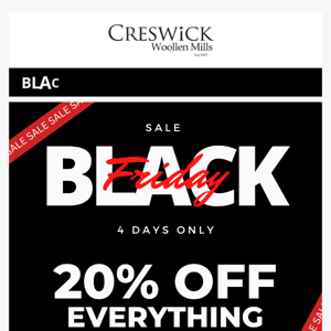 Get In Early | Black Friday 20% OFF EVERYTHING | Starts Now!