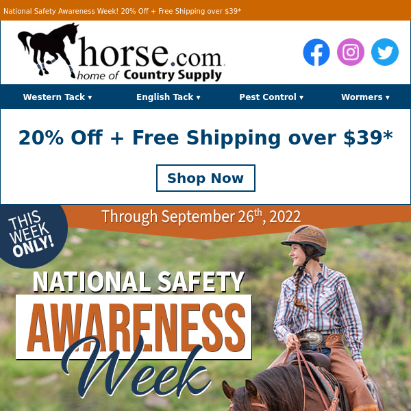 Ride into Fall with these Safety Deals! 20% Off + Free Shipping
