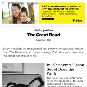 The Great Read: In ‘Shrinking,’ Jason Segel Does the Work