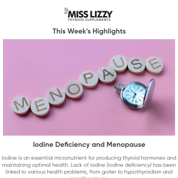 Iodine deficiency and menopause