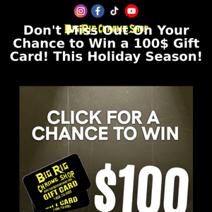 Last Chance to Win 100$ Gift Card!