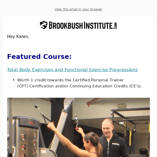 Featured Course: Total Body Exercises and Functional Exercise Progressions