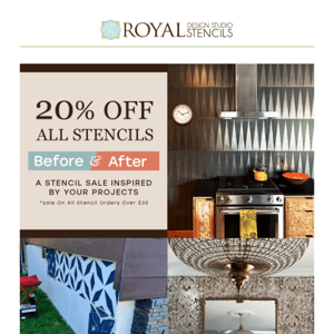 Ending soon...20% off Stencils + Best Stencil Projects