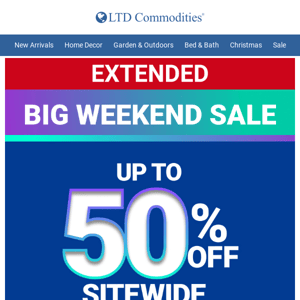 EXTENDED! Save Up To 50% On 1800+ Items