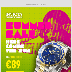 ☀ INVICTA SUMMER SALE!