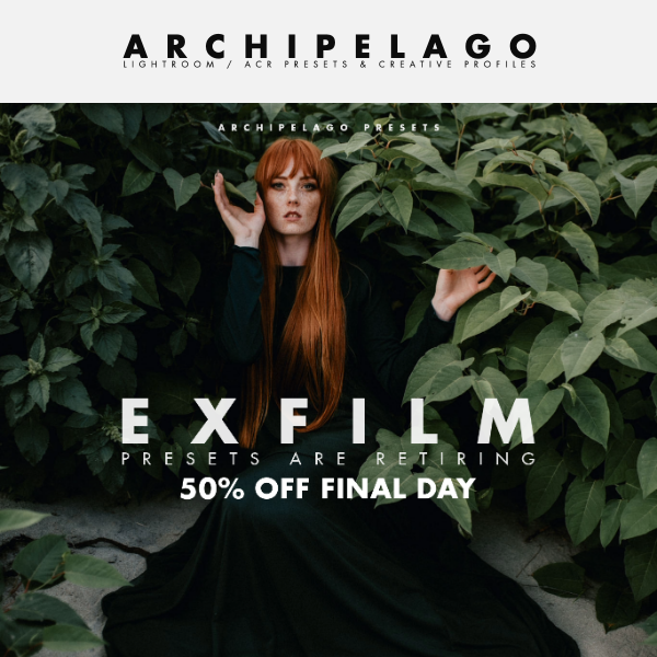 LAST DAY TO GET EXFILM 50% OFF! ⌛️