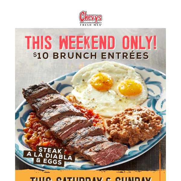 $10 Brunch Entrées, This Weekend Only!