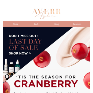 ’Tis the season for Cranberry! 🍒