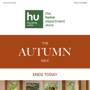 Don't miss out on Autumn deals - ends today!
