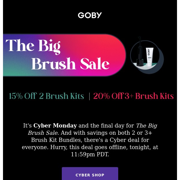 Cyber Monday 👩‍💻: The Big Brush Sale continues!