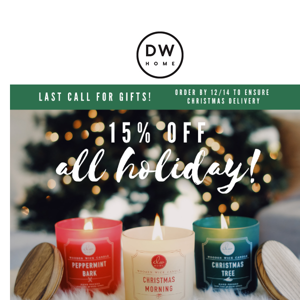 🎄 15% OFF HOLIDAY SCENTS! 🎄