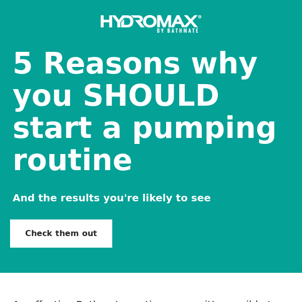 5 Reasons to start a pumping routine