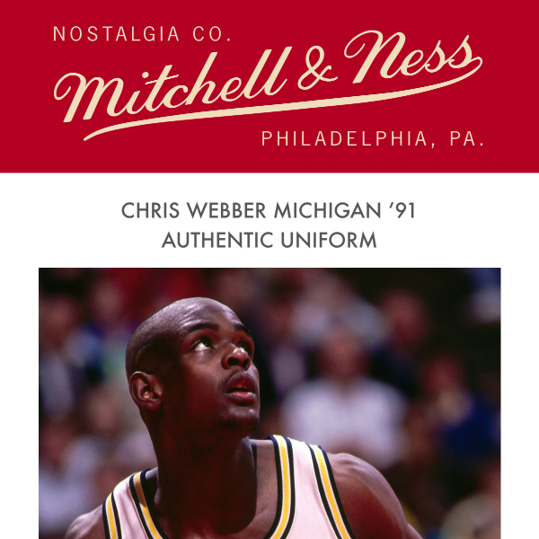 ️️Enter the College Vault  Chris Webber Michigan '91 Authentics