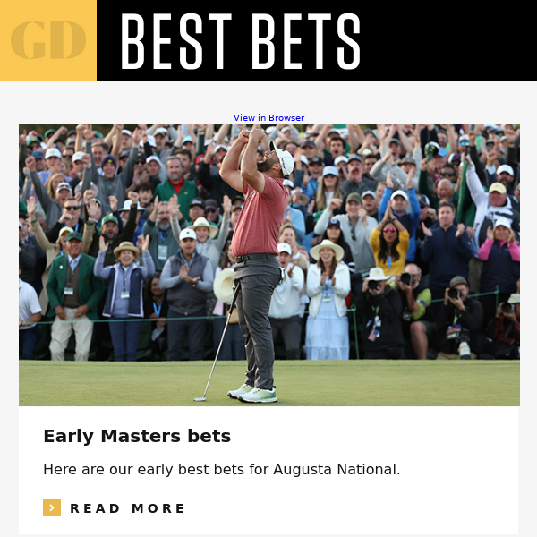 13 best bets for the Masters
