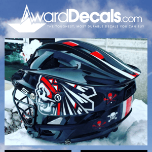 Lacrosse Helmet Decals, Numbers and Awards!
