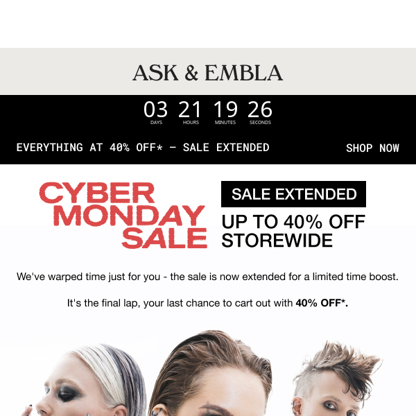 40% OFF* EXTENDED JUST FOR Ask And Embla ⚡
