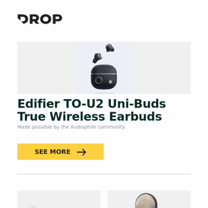 Edifier TO-U2 Uni-Buds True Wireless Earbuds, MXRSKEY ME75 Hot-Swappable Mechanical Keyboard, CAD Audio M179 Large Diaphragm Polar Pattern Condenser Microphone and more...