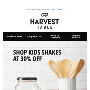 Black Friday Deals - 30% off all Harvest Table products