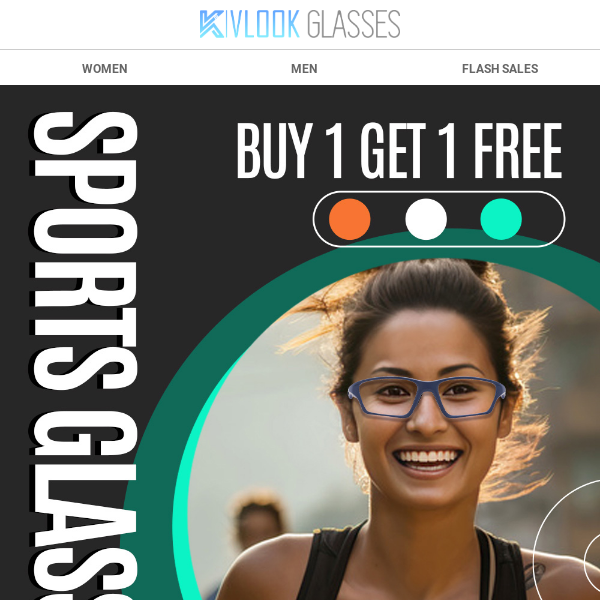 🌻Spring Into Action with Vlook Sports Glasses: Buy 1 Get 1 Free! ️👓💪