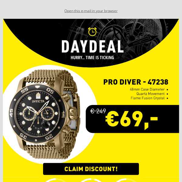 Today's Day Deal: Invicta Pro Diver SCUBA 🤿